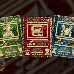 Venusaur Blastoise & Charizard Ancient Custom Pokemon Card Set x3 Cards Holographic