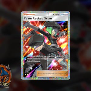 Team Rocket Grunt Trainer Full Art TCG POCKET Proxy Pokemon Card Holographic