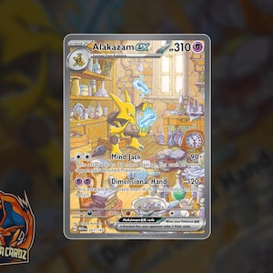 Alakazam Ex Full Art Proxy Pokemon Card Holographic