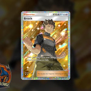 Brock Trainer Full Art TCG POCKET Proxy Pokemon Card Holographic