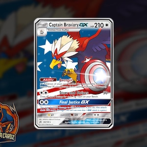 Captain Braviary Custom Pokemon Card Full Art Holographic