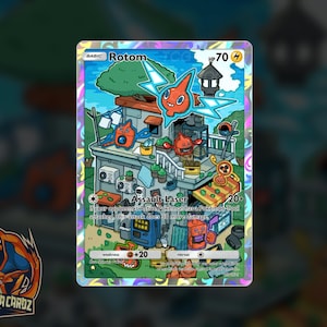 Rotom Full Art TCG POCKET Proxy Pokemon Card Holographic