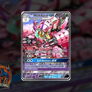 Mekapod Overwatch Custom Pokemon Card Full Art Holographic