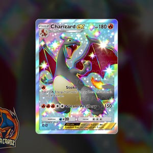 Charizard Shiny Ex Full Art TCG POCKET Proxy Pokemon Card Holographic