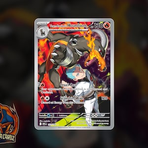 Team Rocket's Houndoom Full Art Proxy Pokemon Card Holographic