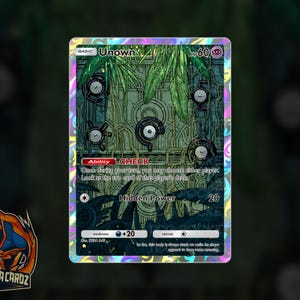 Unown Full Art TCG POCKET Proxy Pokemon Card Holographic