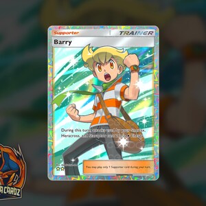 Barry Trainer Full Art TCG POCKET Proxy Pokemon Card Holographic
