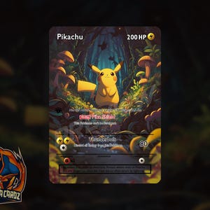 Pikachu Totomon Custom Pokemon Card Full Art Holographic