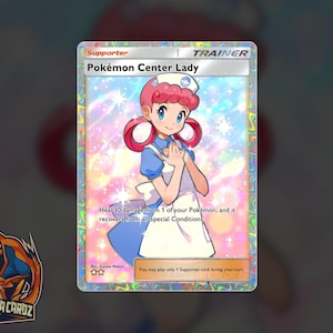 Pokemon Center Lady Trainer Full Art TCG POCKET Proxy Pokemon Card Holographic