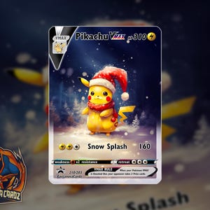 Pikachu Snow Custom Pokemon Card Full Art Holographic