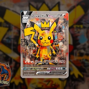Pikachu Street Art Custom Pokemon Card Full Art Holographic