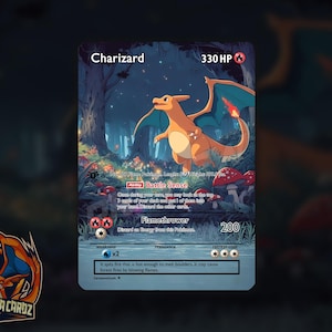 Charizard Totomon Custom Pokemon Card Full Art Holographic