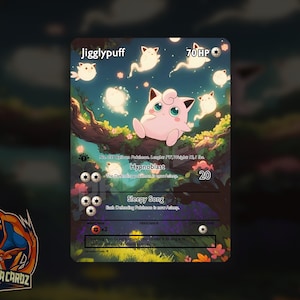 Jigglypuff Totomon Custom Pokemon Card Full Art Holographic