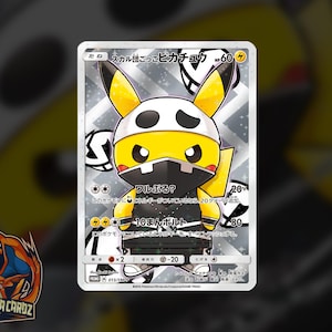 Pikachu Cosplay Poncho Team Skull Proxy Pokemon Card Holographic