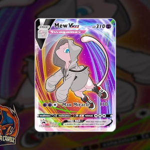 Mew Stylish Custom Pokemon Card Full Art Swagamax Holographic