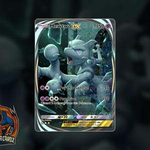 Mewtwo Ex Full Art Apex Genetic TCG POCKET Proxy Pokemon Card Holographic