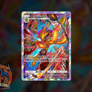 Alakazam Full Art TCG POCKET Proxy Pokemon Card Holographic