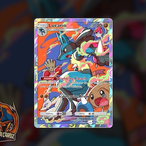 Lucario Full Art TCG POCKET Proxy Pokemon Card Holographic