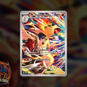 Ethan's Typhlosion Full Art Proxy Pokemon Card Holographic