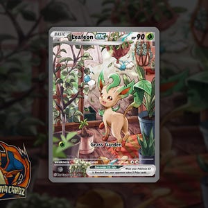 Leafeon Garden Custom Pokemon Card Full Art Holographic