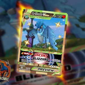 Articuno Pixelmon Custom Pokemon Card Full Art Holographic
