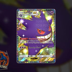 Gengar Ex Full Art Genetic Apex TCG POCKET Proxy Pokemon Card Holographic
