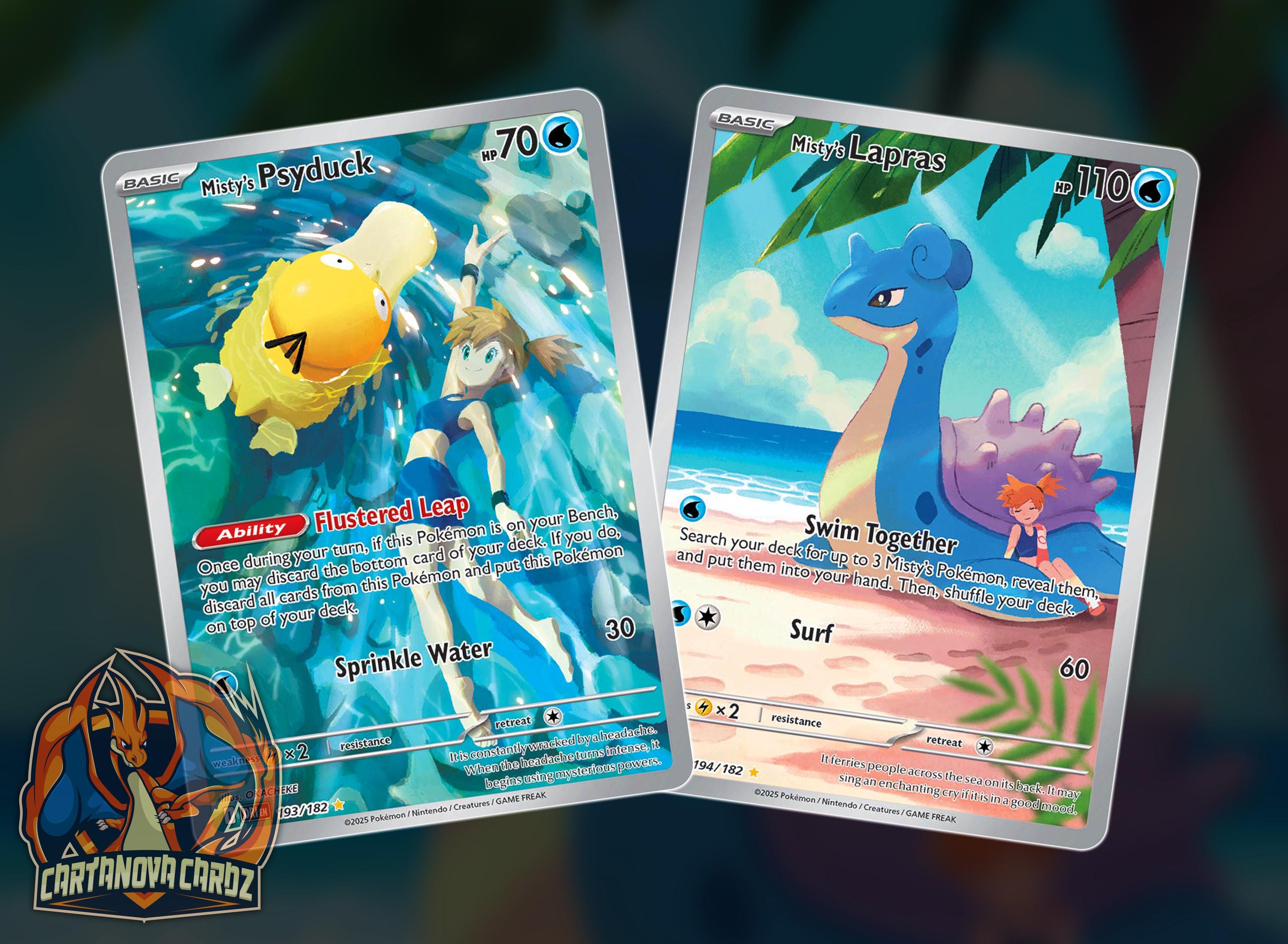 Misty's Lapras & Psyduck PSA10 セット PSA 10 Misty's Psyduck Lapras AR Set 071-072/063 SV9a Pokemon