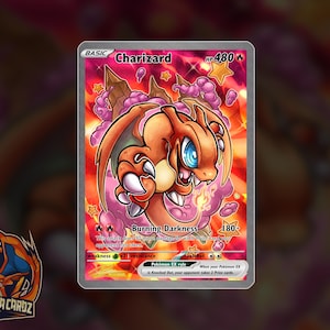 Charizard Toon Full Art Custom Pokemon Card Holographic