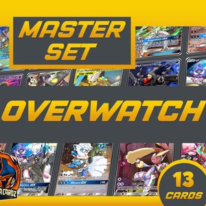 Master Set Overwatch Custom Pokemon Card Set x13 Cards Holographic