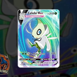 Celebi Stylish Custom Pokemon Card Full Art Swagamax Holographic