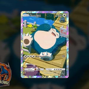 Snorlax Full Art TCG POCKET Proxy Pokemon Card Holographic