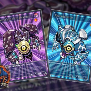 Relinquished & Thousand-Eyes-Restrict Custom Yugioh Card Set x2 Cards Holographic