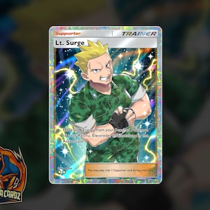 Lt. Surge Trainer Full Art TCG POCKET Proxy Pokemon Card Holographic