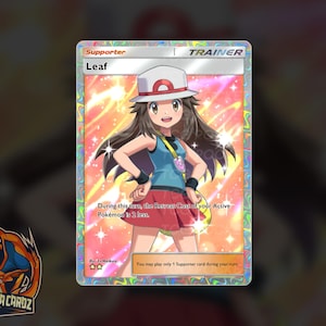 Leaf Trainer Full Art TCG POCKET Proxy Pokemon Card Holographic
