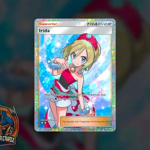 Irida Trainer Full Art TCG POCKET Proxy Pokemon Card  Holographic
