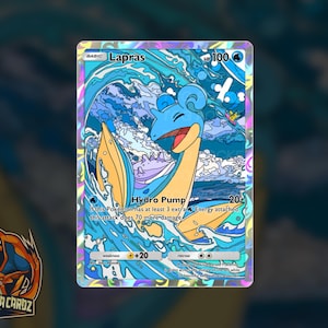 Lapras Full Art TCG POCKET Proxy Pokemon Card Holographic