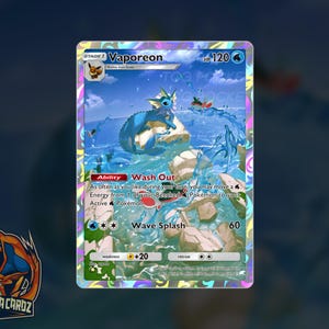 Vaporeon Full Art TCG POCKET Proxy Pokemon Card Holographic