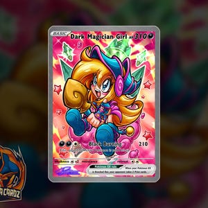Dark Magician Girl Toon Full Art Custom Pokemon Card Holographic