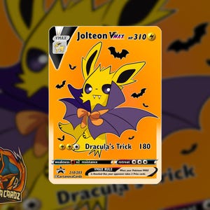 Jolteon Cosplay Dracula Custom Pokemon Card Full Art Holographic