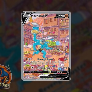 Machamp V Full Art Proxy Pokemon Card Holographic