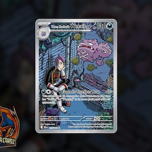 Team Rocket's Weezing Full Art Proxy Pokemon Card Holographic