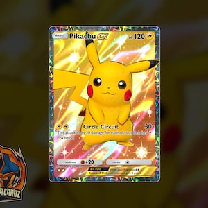 Pikachu Ex Full Art Genetic Apex TCG POCKET Proxy Pokemon Card Holographic