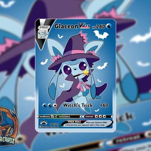 Glaceon Witch Custom Pokemon Card Full Art Holographic