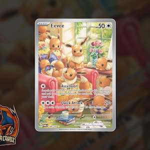 Eevee TWM Full Art Proxy Pokemon Card Holographic