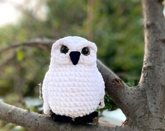 Gehäkelte Eule - handgemachtes Amigurumi-Stofftier, weiches Eulen-Spielzeug