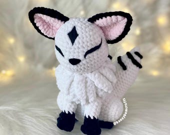 White Fox-pluche – Handgemaakte kawaii Fox-knuffel, zachte knuffel, verzamelcadeau