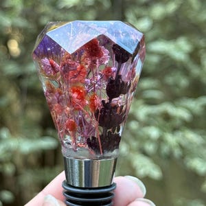 Floral Bottle Topper | Wine Bottle Stopper | Wine Cork | Preserved Flower Bouquet | Purple Flowers | Hostess Gift