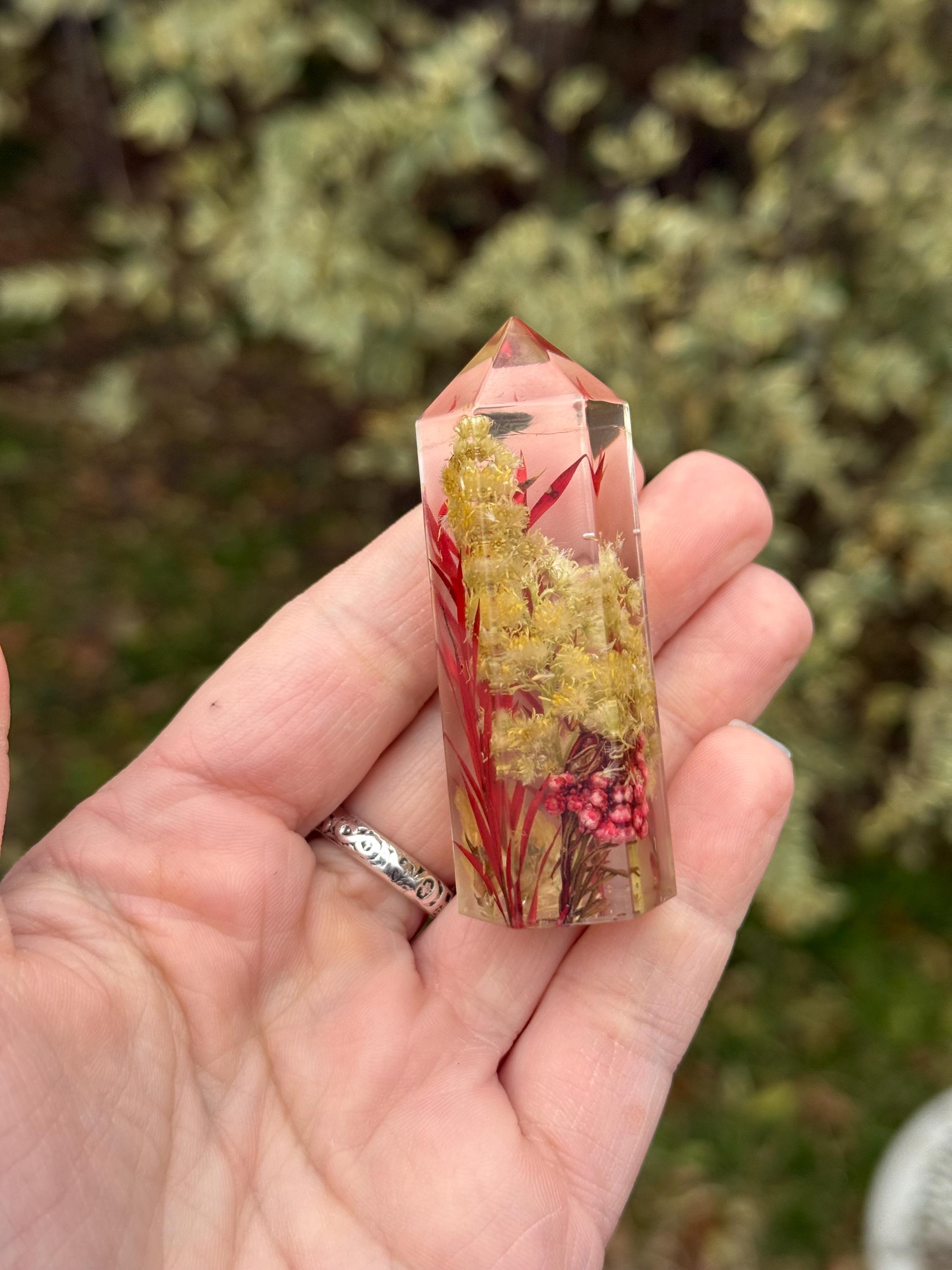 Resin Flower Crystal | Natural Home Decor | Sun Catcher | Crystal