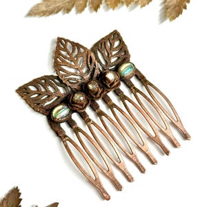 Hair Comb | Hair Fork Botanical Floral Decorative Hair Pin | Wedding Hair Accessory Whimsical Magical Goddess Hair
