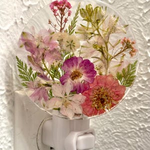 Flower Night Light | Flower Light | Desk Light | Altar Light | Floral Lamp Plug In | Pink Flower